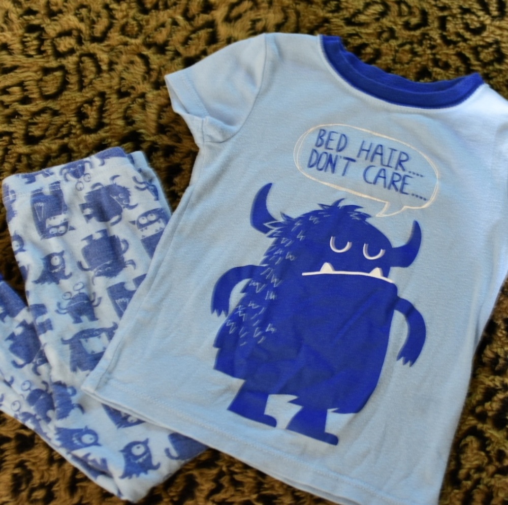 Boys Toddler Monster 2 pc Blue Sleep PJ's 🌪️🌪🌪️